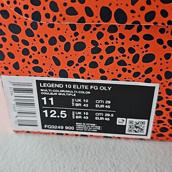 NIB Nike Legend 10 Elite FG OLY Cleated Sneakers, Mens Size 11 - Picture 9 of 9